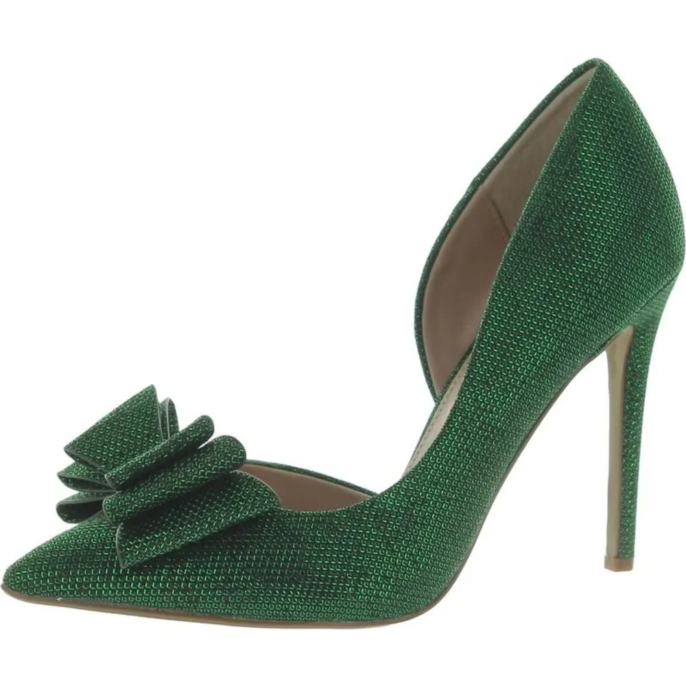 Betsey Johnson Womens Prince Green Slip-On D'orsay Pumps Shoes NWT